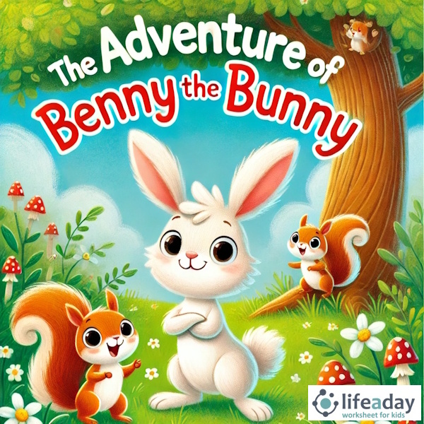 การ์ตูนสำหรับเด็ก ในรูปแบบ นิทานการ์ตูนสองภาษา เรื่อง The Adventure of Benny the Bunny